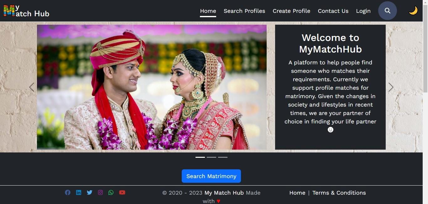 Matrimony Website built with Next.js, Tailwind CSS, and TanStack Query